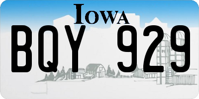 IA license plate BQY929
