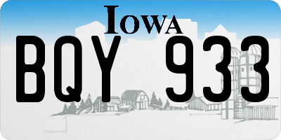 IA license plate BQY933