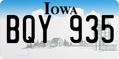 IA license plate BQY935