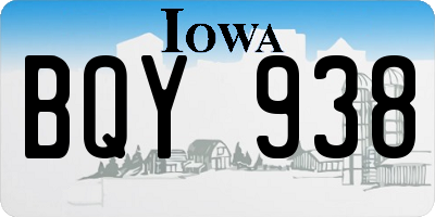 IA license plate BQY938