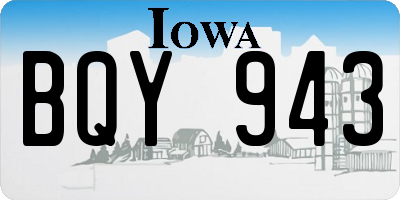 IA license plate BQY943