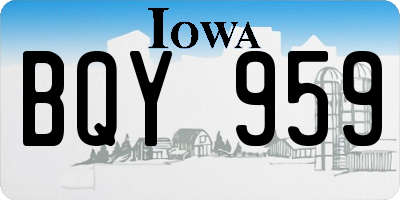 IA license plate BQY959