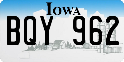 IA license plate BQY962