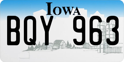 IA license plate BQY963