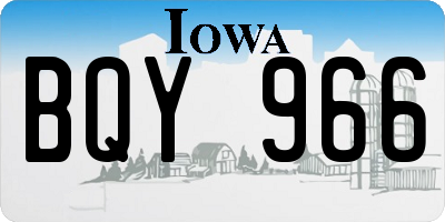 IA license plate BQY966