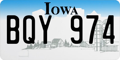 IA license plate BQY974