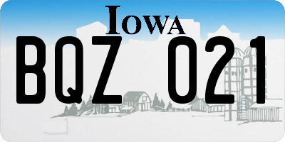 IA license plate BQZ021