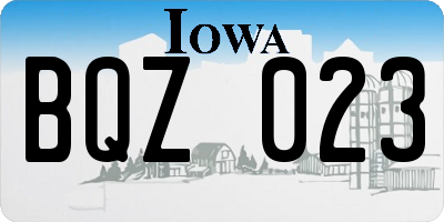IA license plate BQZ023
