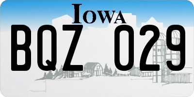 IA license plate BQZ029