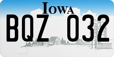 IA license plate BQZ032