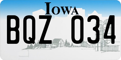 IA license plate BQZ034