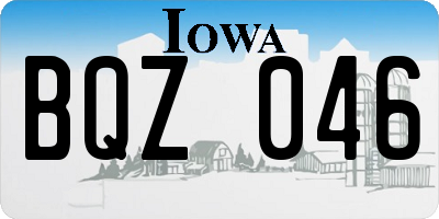 IA license plate BQZ046