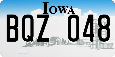 IA license plate BQZ048