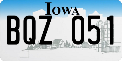 IA license plate BQZ051
