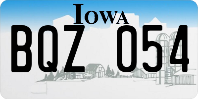 IA license plate BQZ054