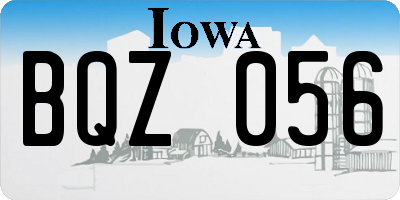 IA license plate BQZ056