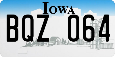 IA license plate BQZ064