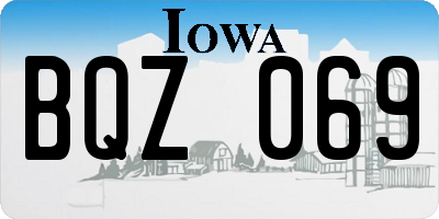 IA license plate BQZ069