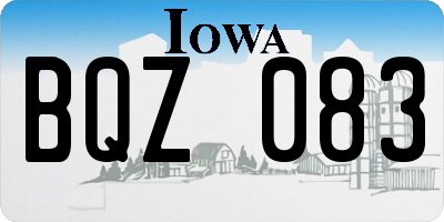 IA license plate BQZ083