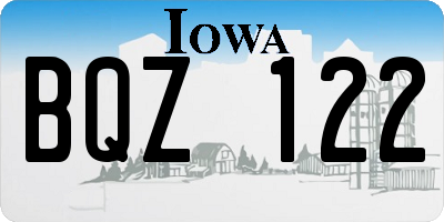 IA license plate BQZ122