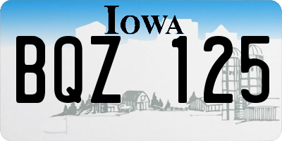 IA license plate BQZ125