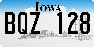 IA license plate BQZ128
