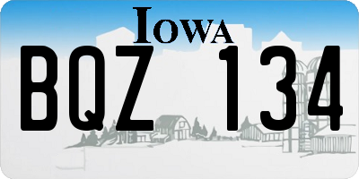 IA license plate BQZ134