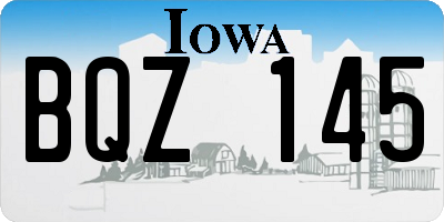 IA license plate BQZ145