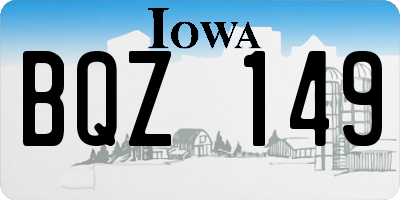 IA license plate BQZ149