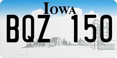 IA license plate BQZ150