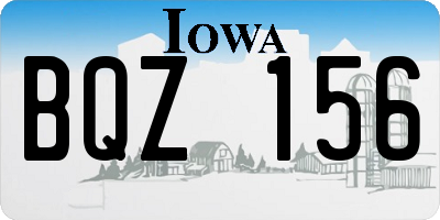 IA license plate BQZ156