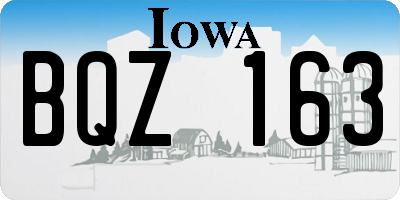 IA license plate BQZ163