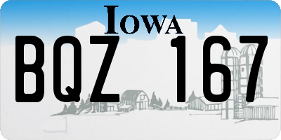 IA license plate BQZ167