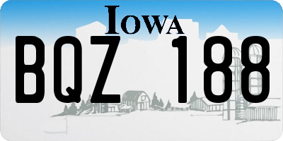 IA license plate BQZ188