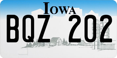 IA license plate BQZ202