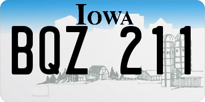 IA license plate BQZ211