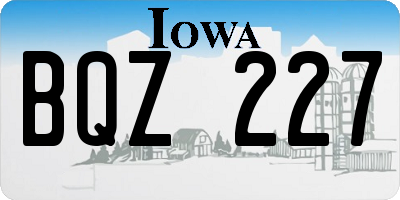 IA license plate BQZ227