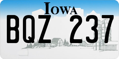 IA license plate BQZ237