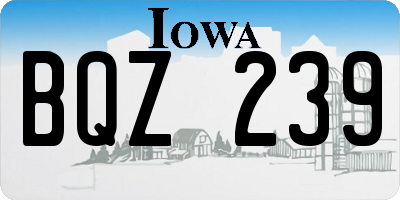 IA license plate BQZ239