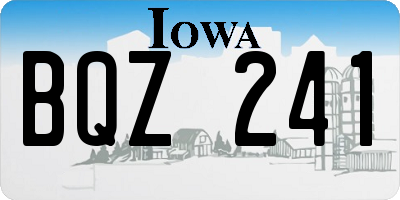 IA license plate BQZ241