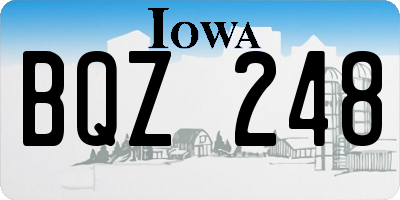 IA license plate BQZ248