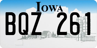 IA license plate BQZ261