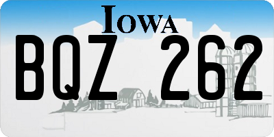 IA license plate BQZ262