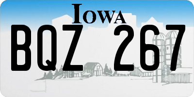 IA license plate BQZ267