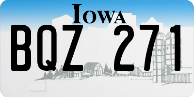 IA license plate BQZ271
