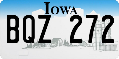 IA license plate BQZ272