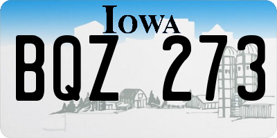 IA license plate BQZ273