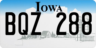 IA license plate BQZ288
