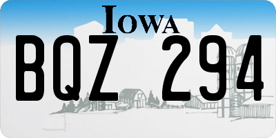 IA license plate BQZ294