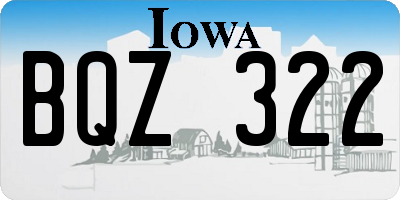 IA license plate BQZ322